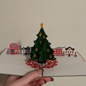 Love Pop Pop-Up Holiday Card with Green Christmas Tree